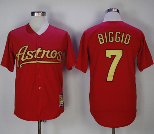 Astros #7 Craig Biggio Red 2002-2012 Turn Back The Clock Stitched MLB Jersey
